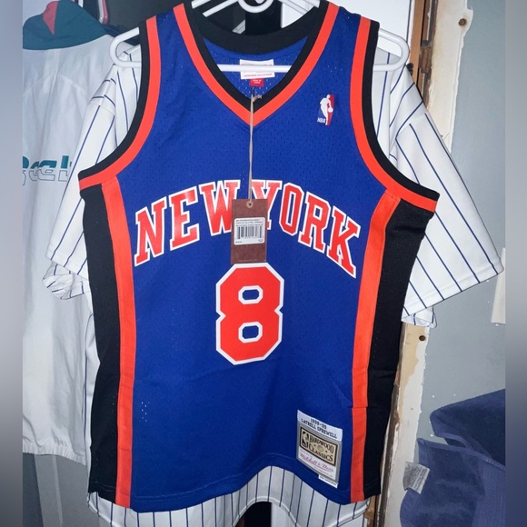 Latrell Sprewell New York Knicks 98-99 Blue Mitchell & Ness NBA Swingman Jersey - Picture 3 of 16
